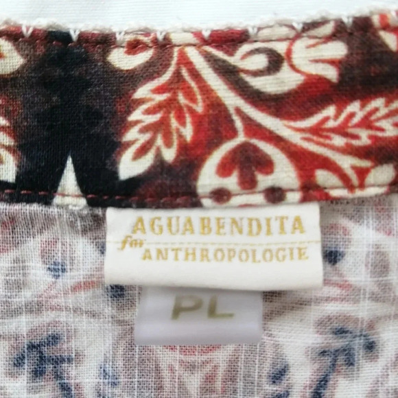 Agua Bendita for Anthropologie Elayna Cotton Midi Long Sleeve Dress Large Petite - Picture 11 of 17